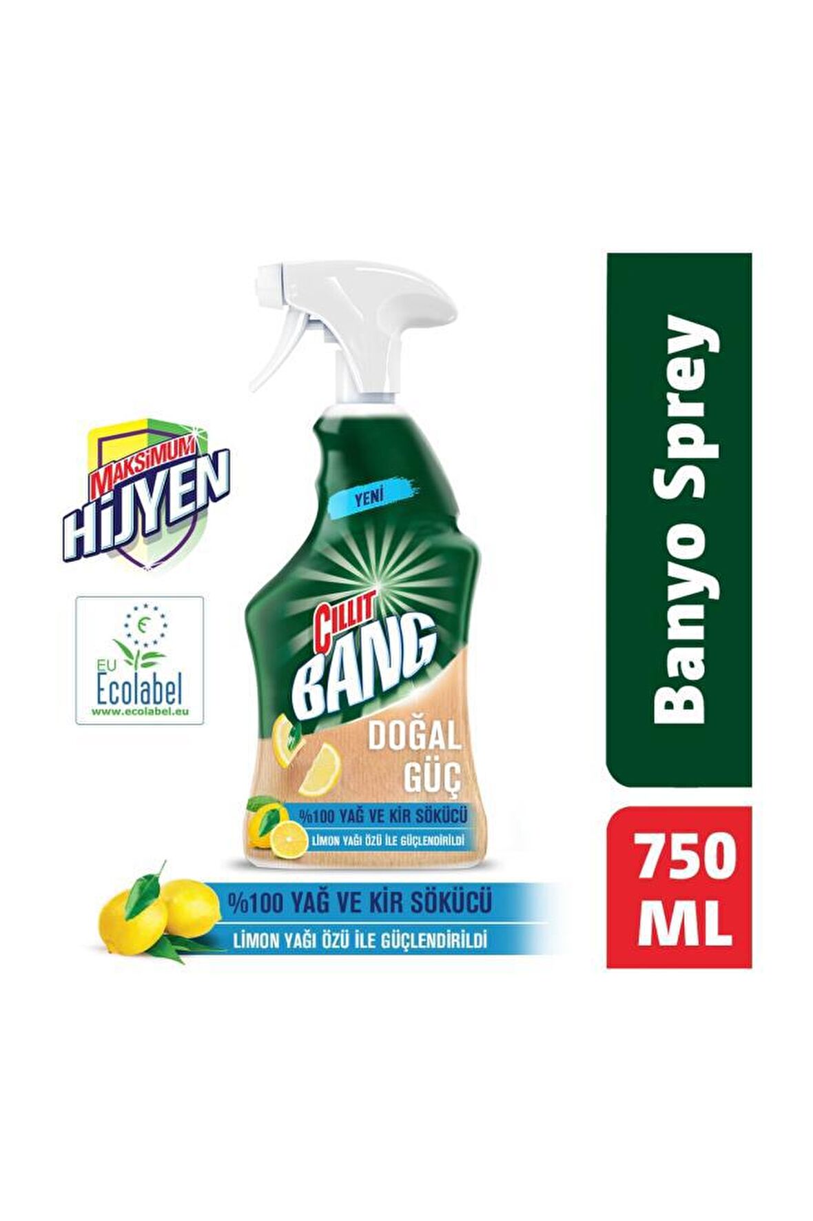 Cillit Bang Doğal Güç Banyo Temizleyici Sprey 750 ml